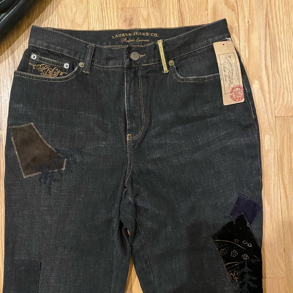 New with Tags Ralph Lauren Patchwork jeans